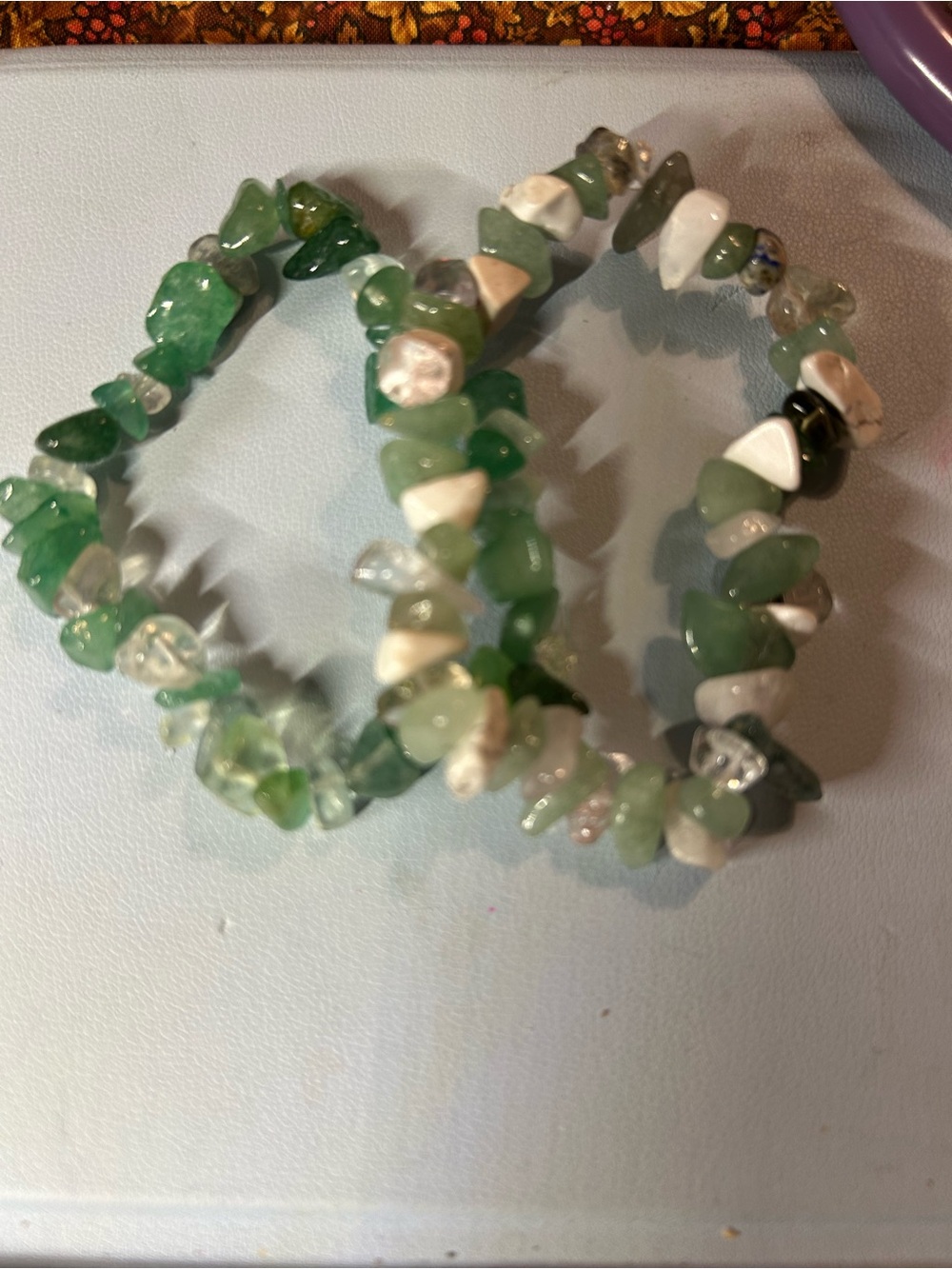 Bracelets Green Gemstone Chip Beaded Bracelet -